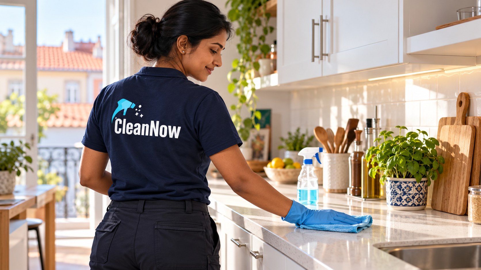 Domestic kitchen cleaning — CleanNow illustrative image